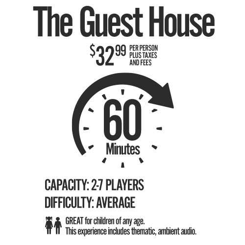 The Guest House Info 500x500 · Escape Code Branson | USA Today #5 Best Escape Room in the nation! The Guest House
