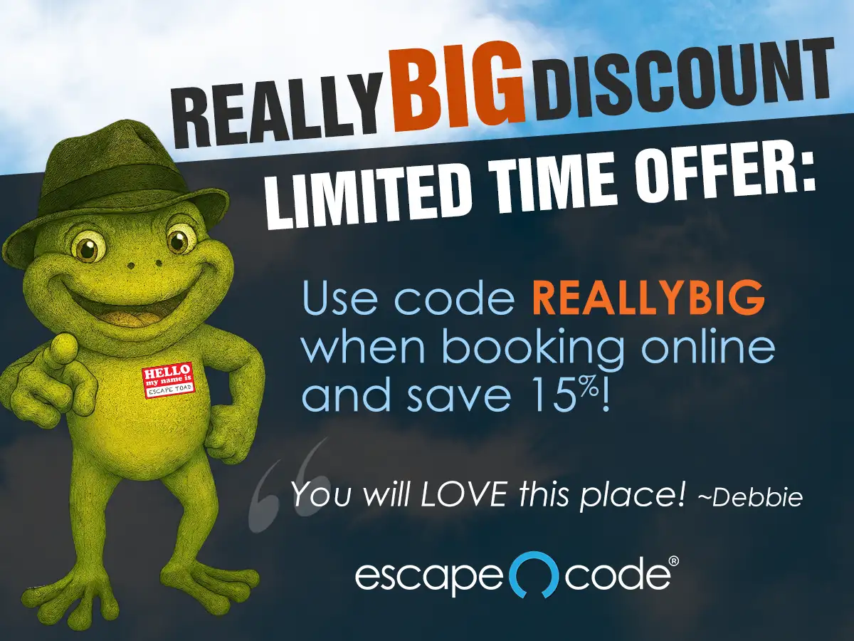 ESCAPE CODE is Branson's original escape attraction and was ranked by USA TODAY as the FIFTH BEST in the nation! All games private, kids five and under FREE! | Escape Code | Branson, Missouri Escape Room
